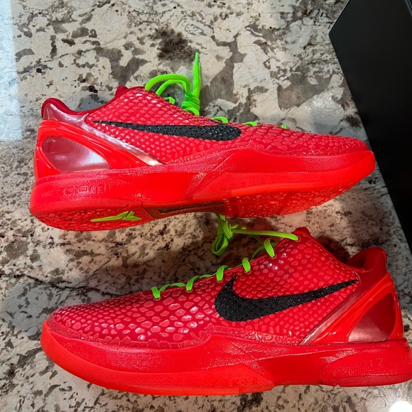 Men’s Nike Zoom Kobe 6 Protro Low 'Reverse Grinch' Size 15 FV4921-600 - Picture 6 of 7